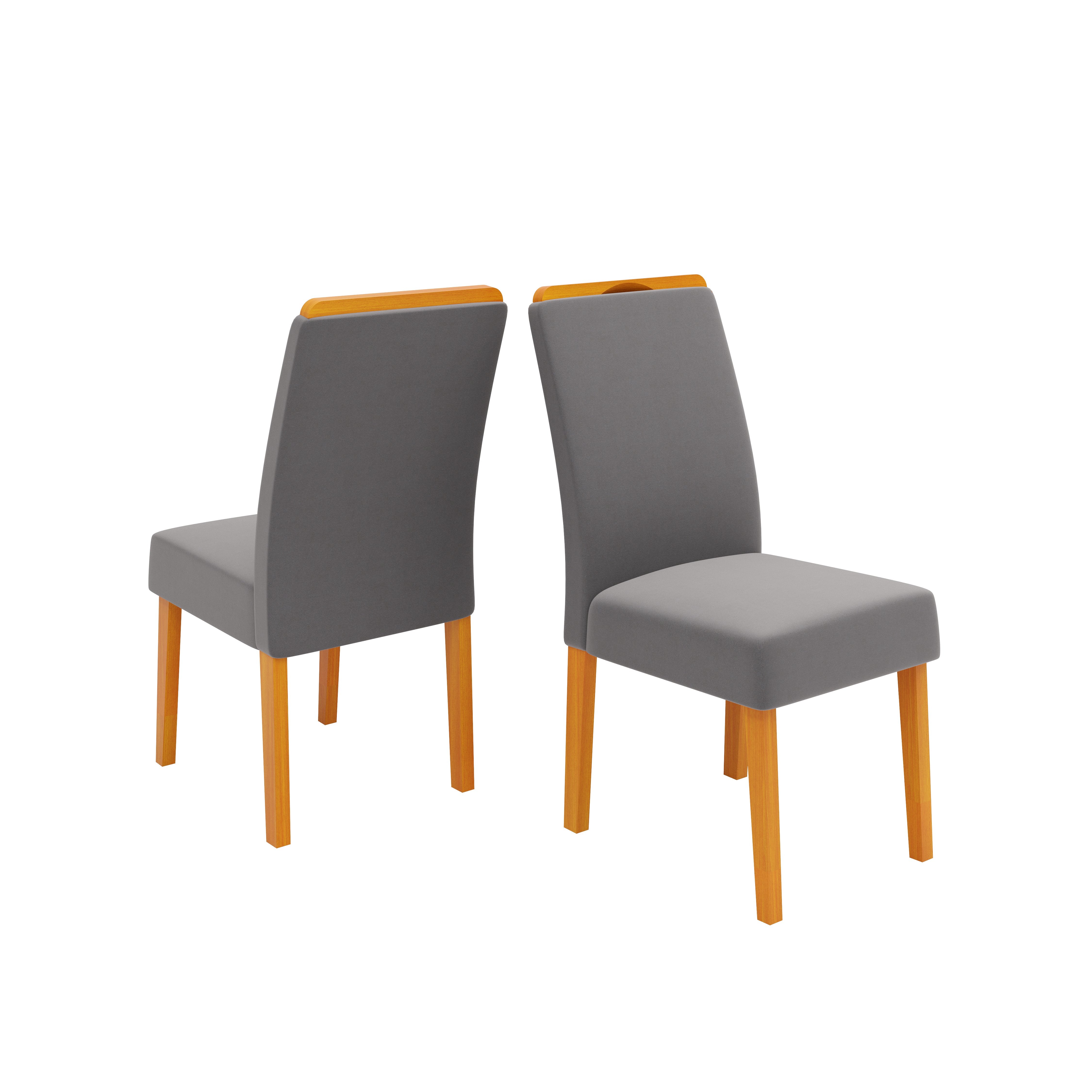 Paquete de Mesa Comedor Canes+ 8 Sillas Diana Madeira Veludo Lunar