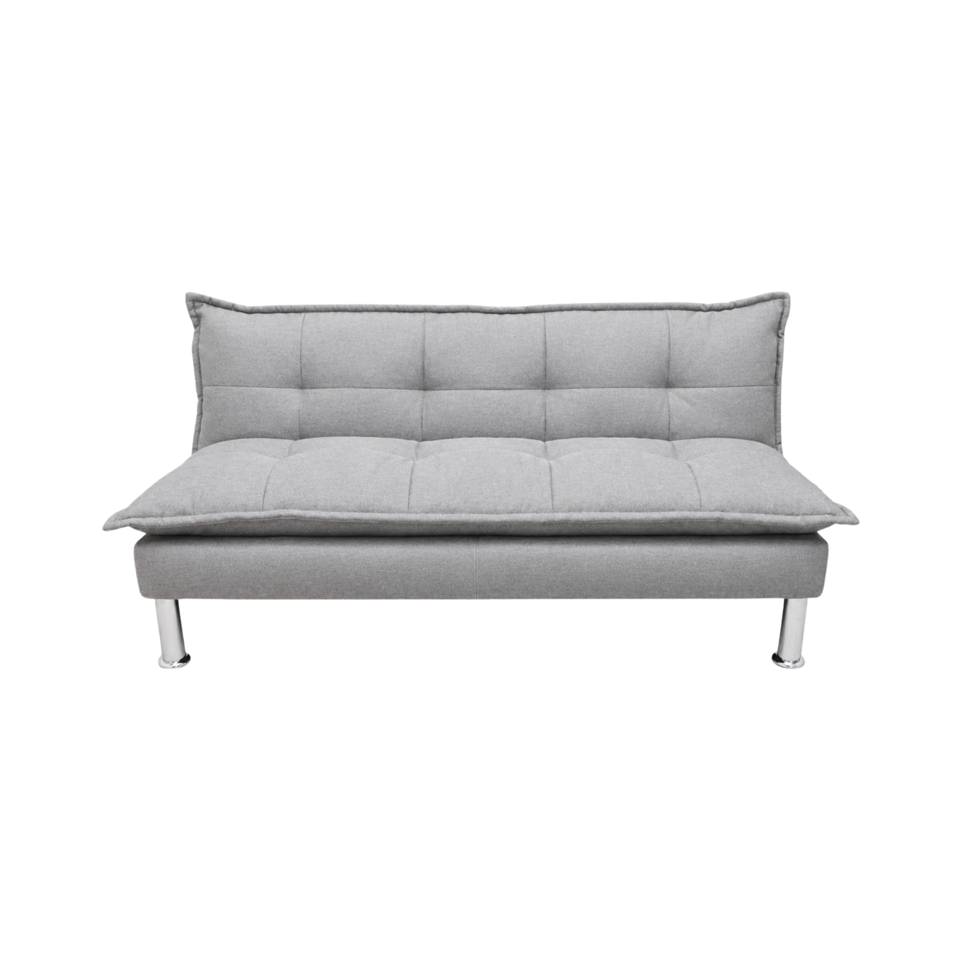 Sofá Cama Confi gris con base cromada