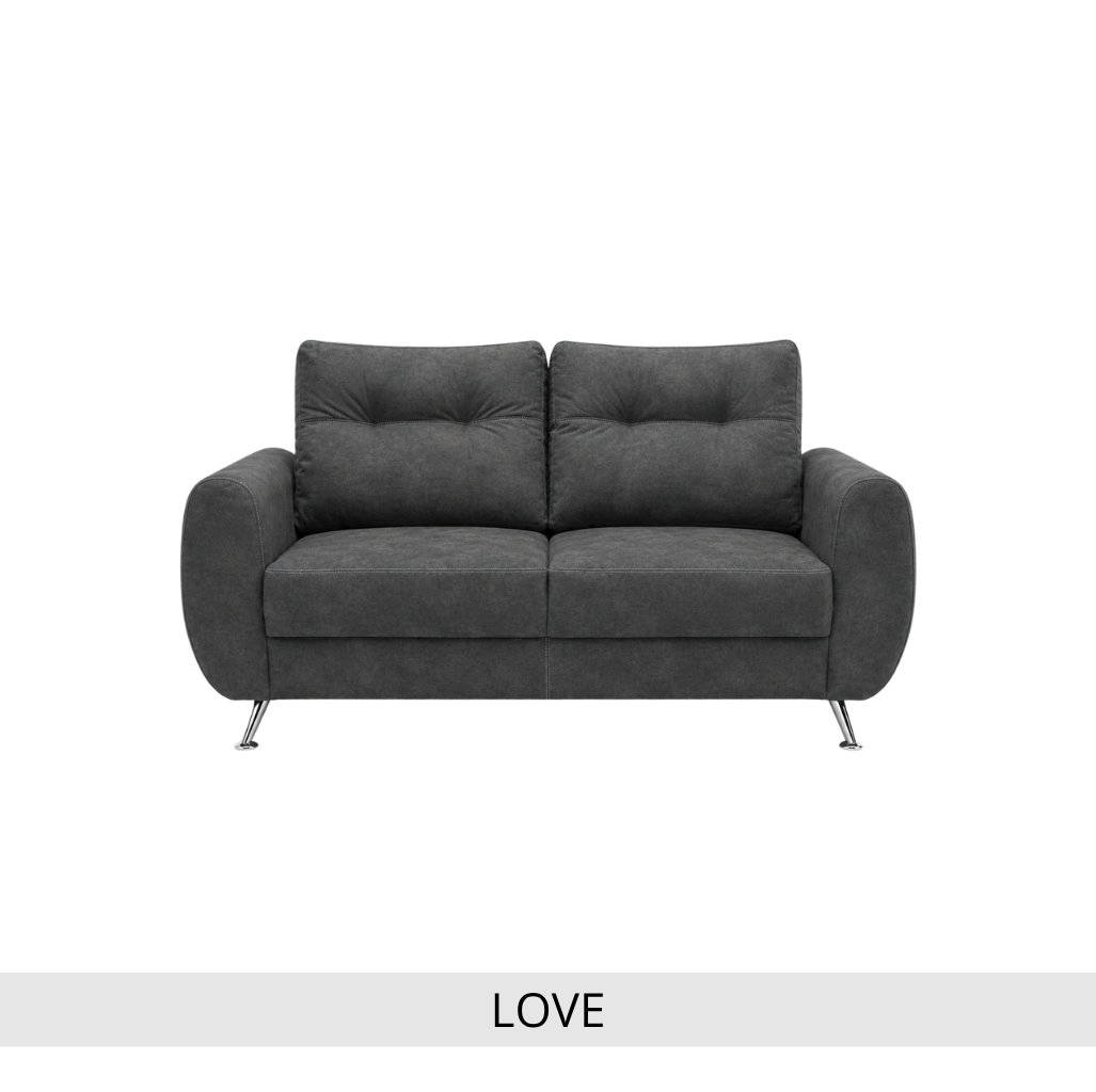 Sala Kenia Sofá y Love Seat Gris