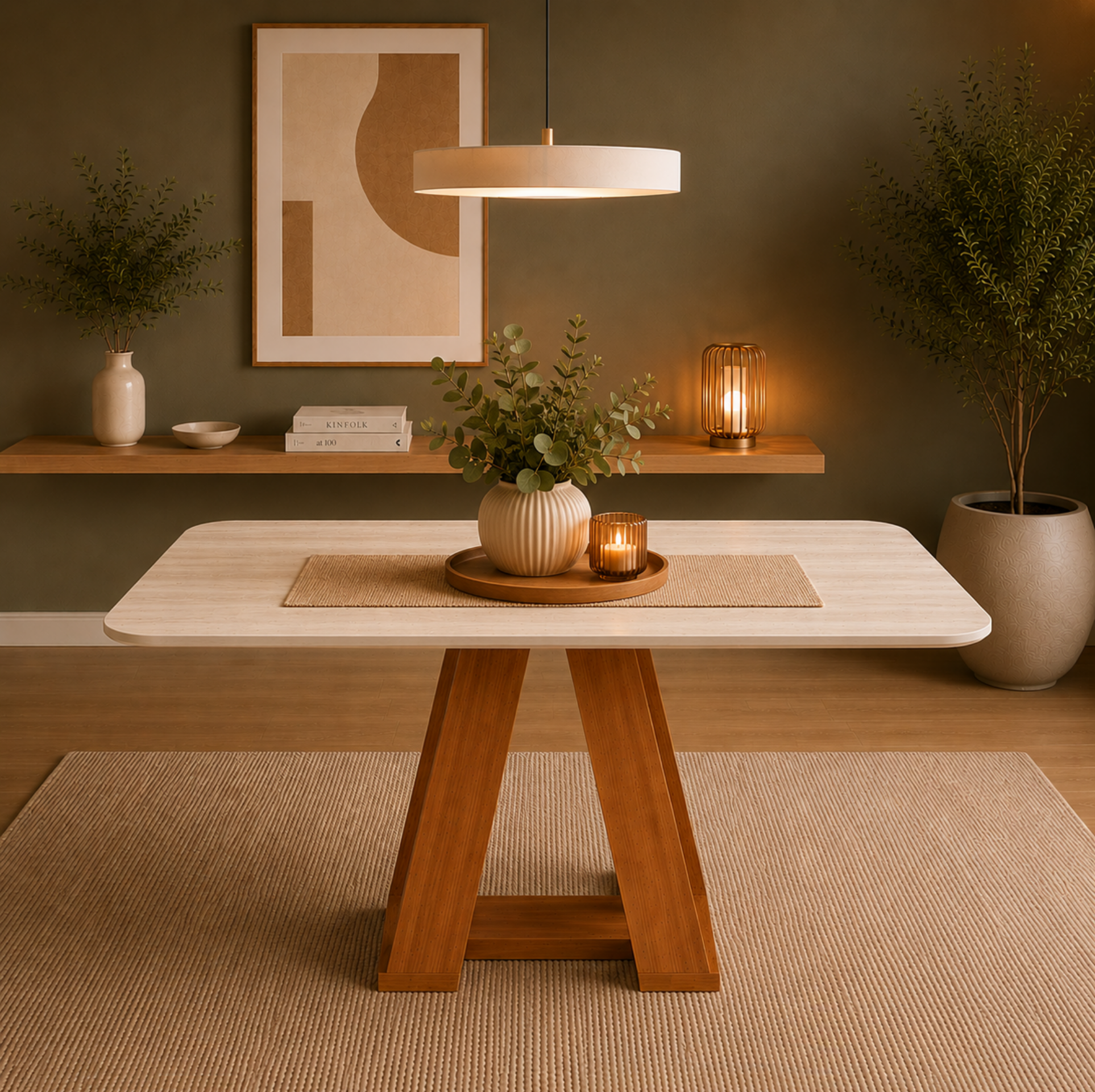 Mesa Comedor Kiara acabado Freijo / Quartzo