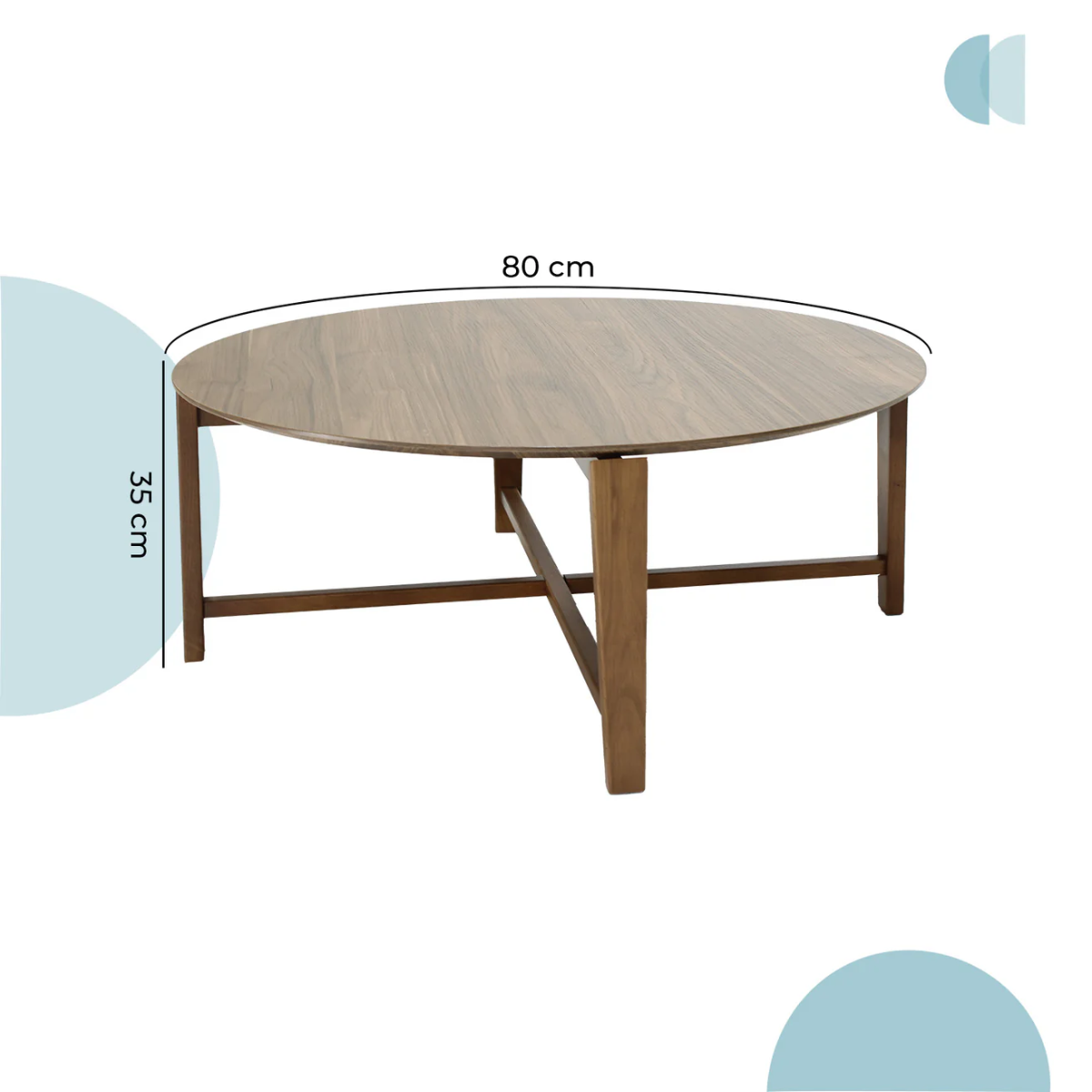 Mesa de centro circular Palu