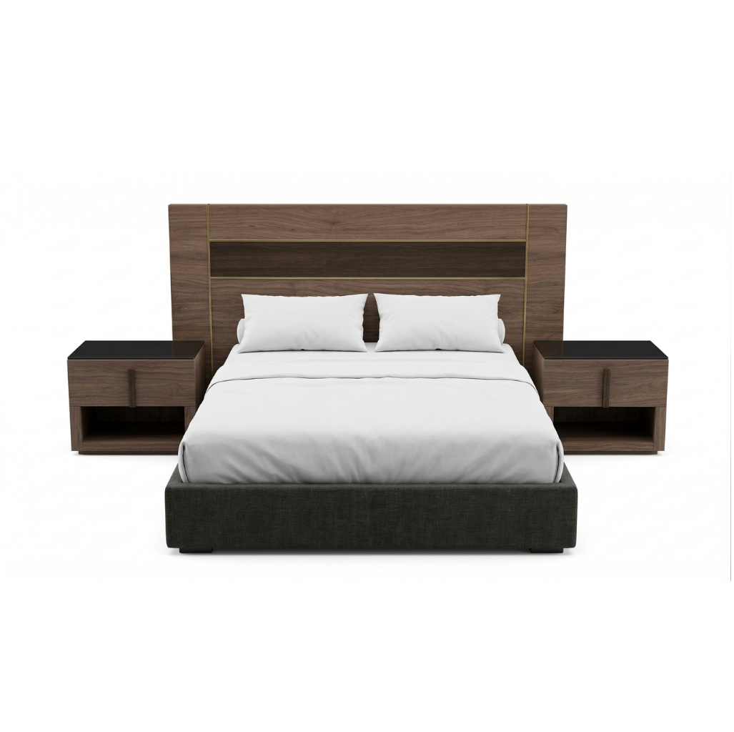 Cabecera Katara en acabado Nogal Café