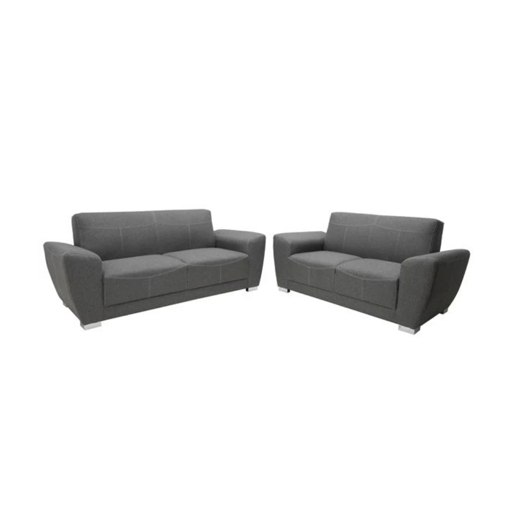 Sala Lugano Sofá y Love Seat Gris
