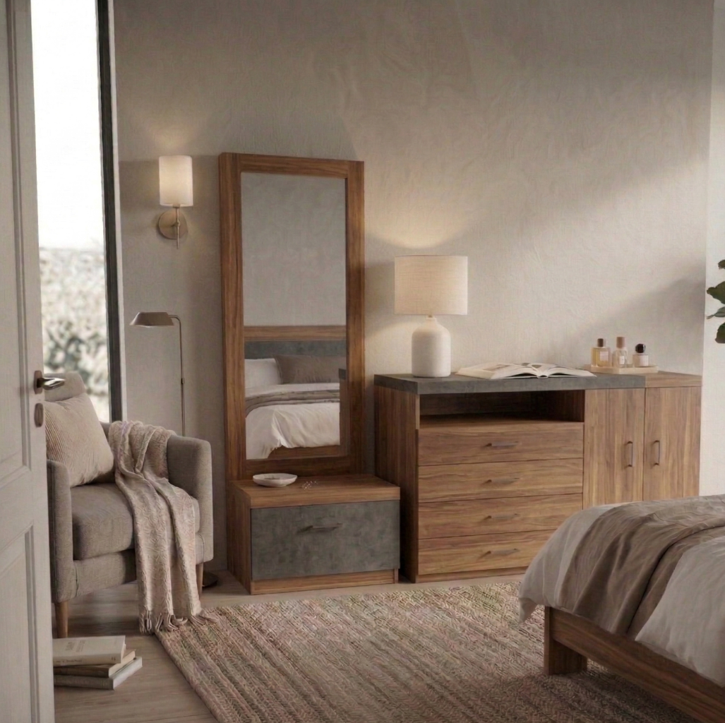 Tocador Moon (Incluye: Cómoda y Marco c/espejo)