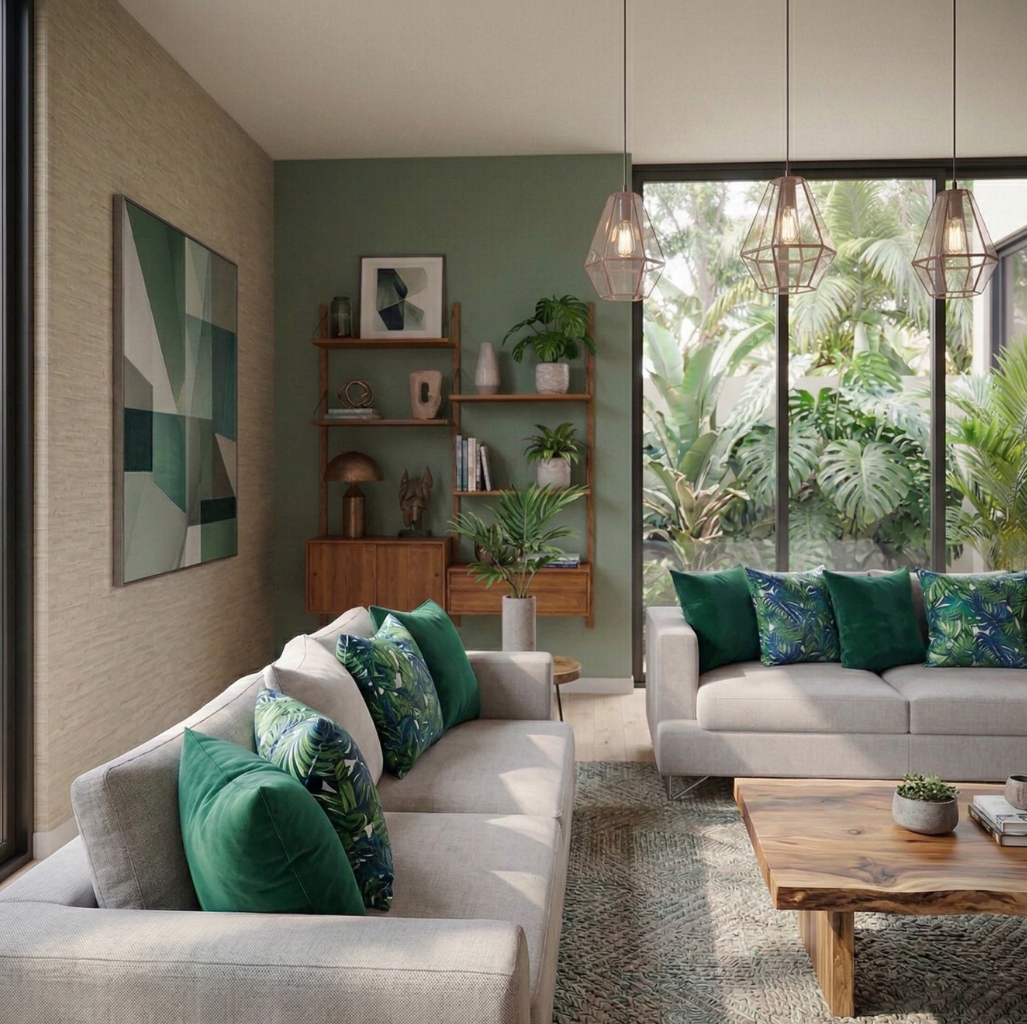 Sala Vittale Sofá y Love Seat Dark Green