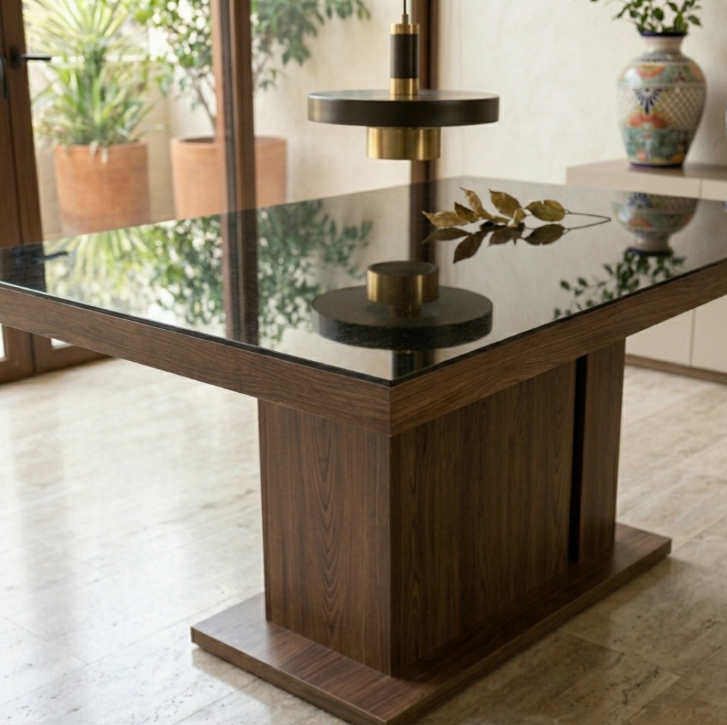 Mesa Comedor Katara en acabado Nogal Café