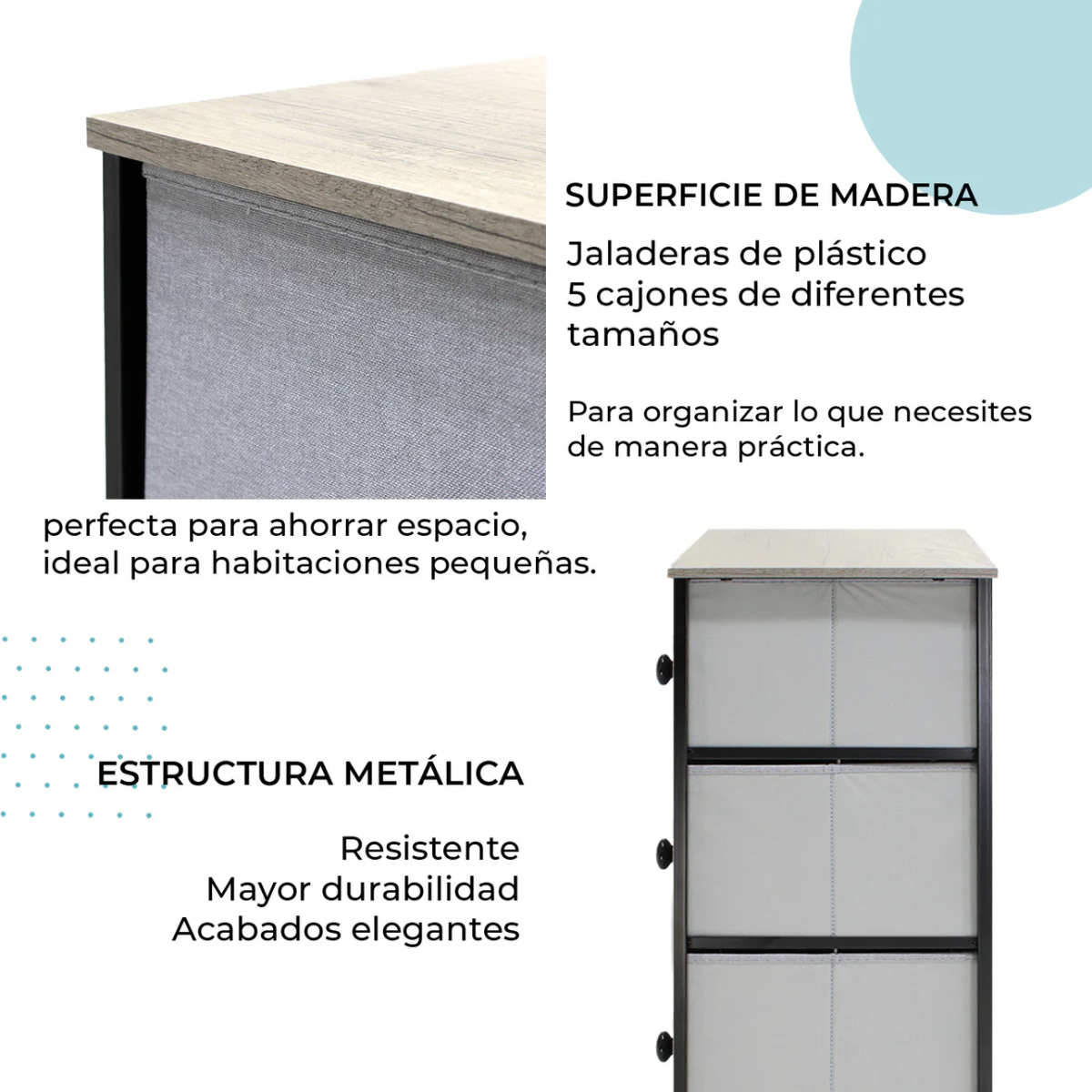 Cajonera Organizador Sava 5 Cajones