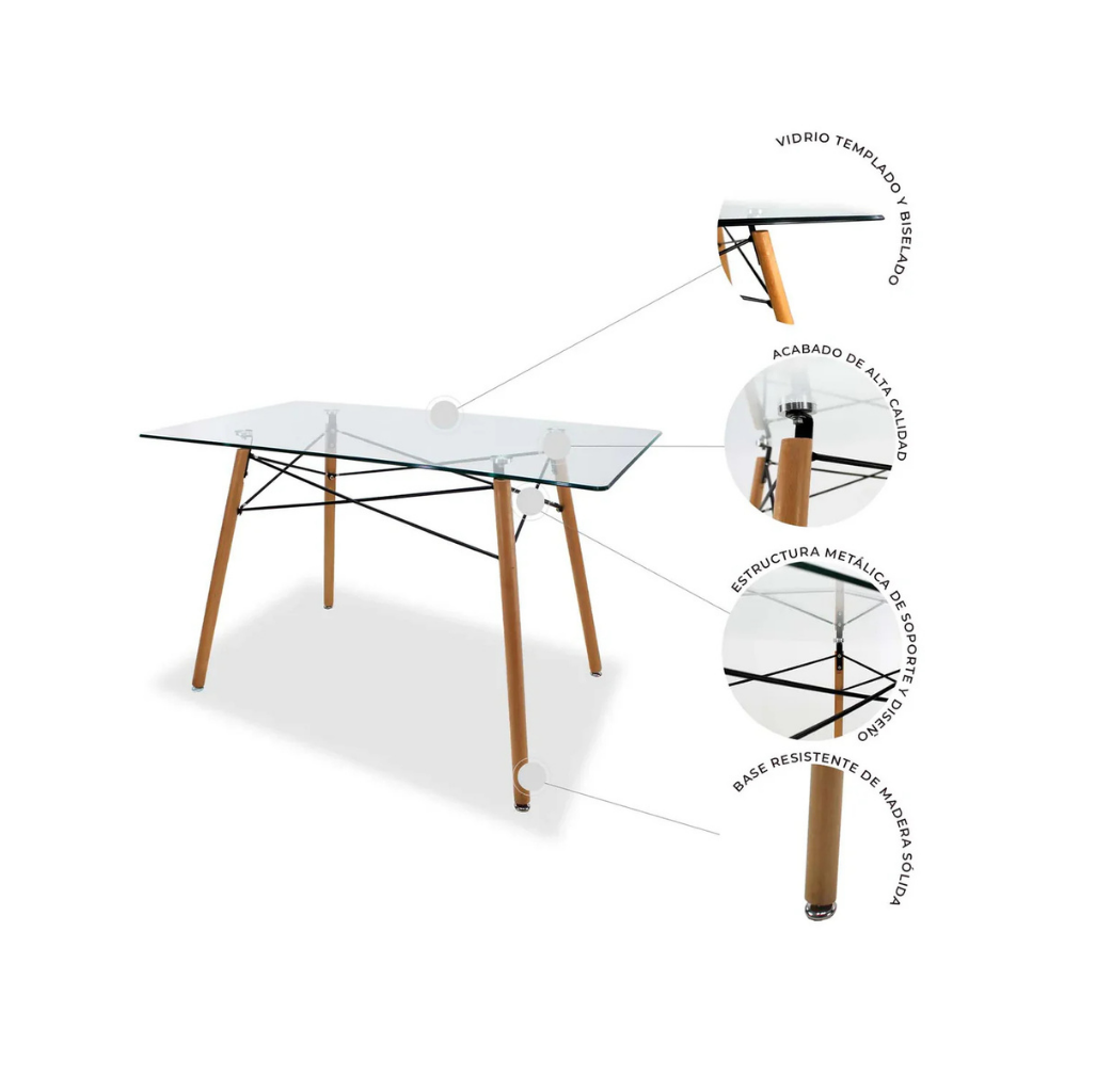 Mesa Comedor Croswod Rectangular
