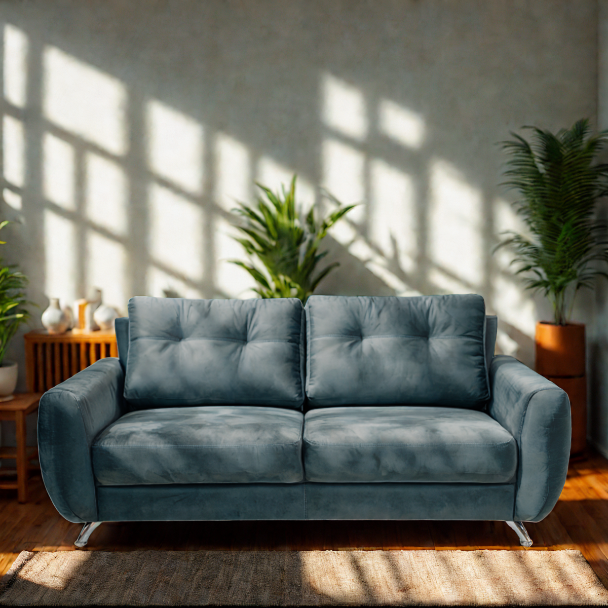 Sala Kenia Sofá y Love Seat Gris