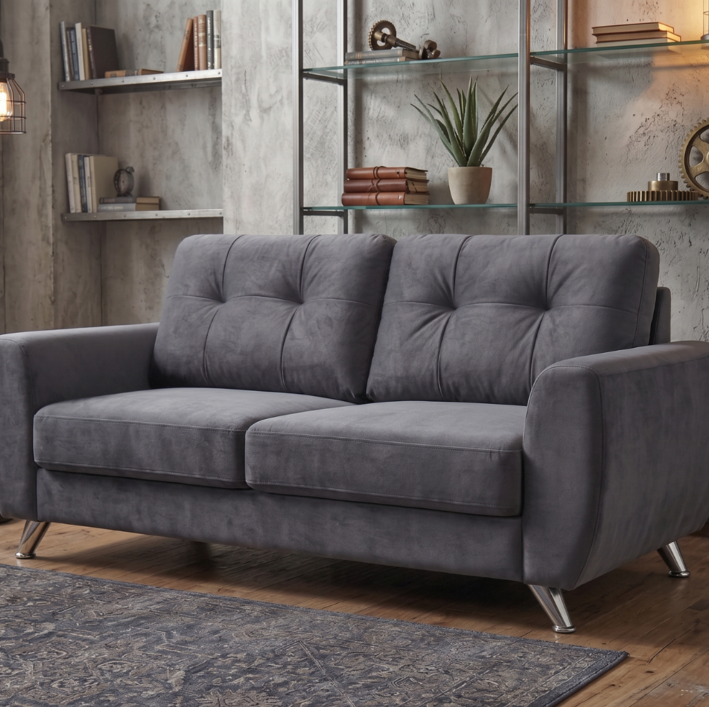 Sala Kenia Sofá y Love Seat Gris