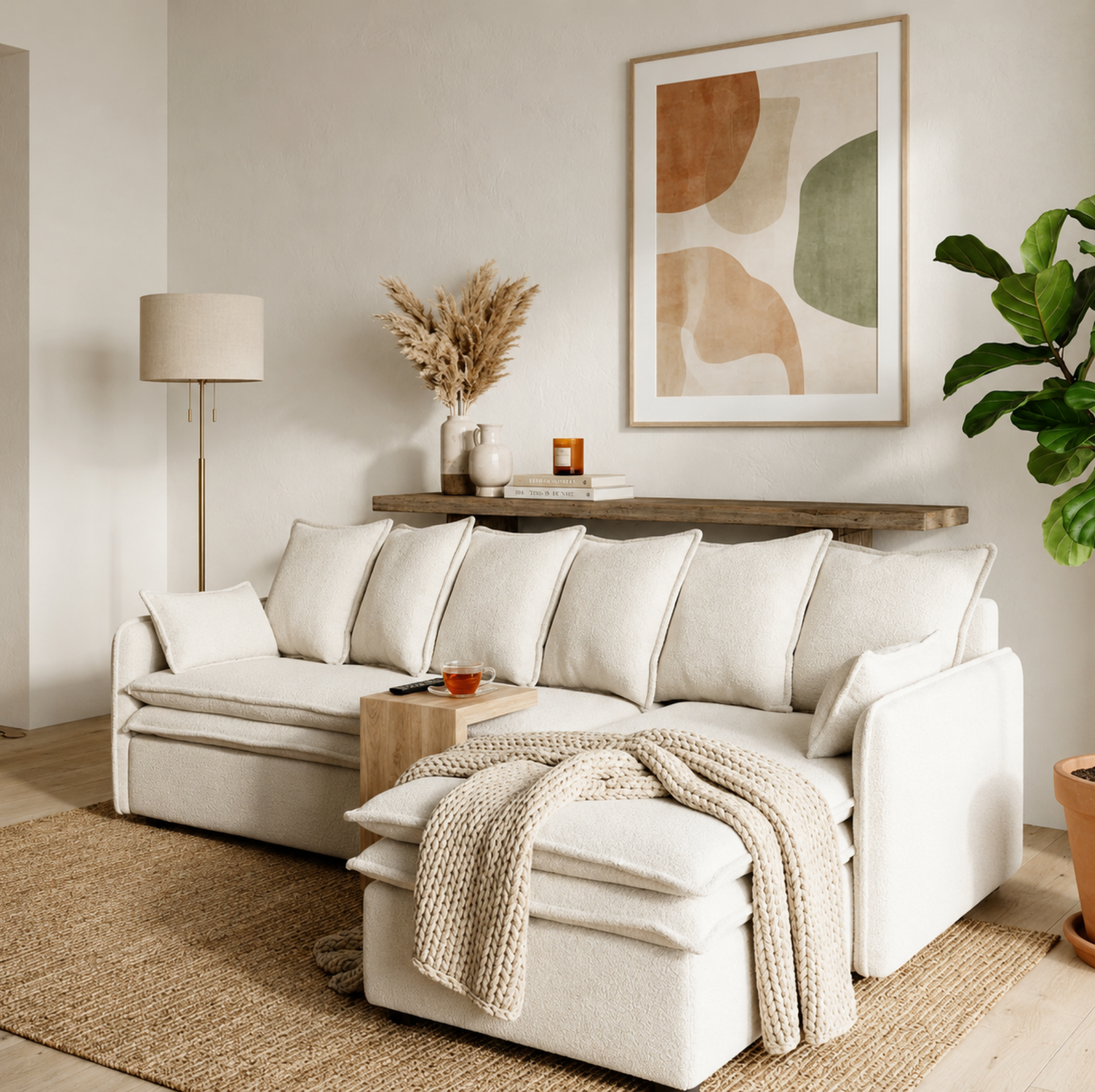 Sala Esquinera Cocy Ice White