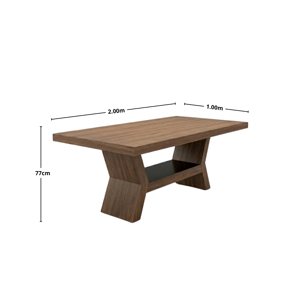 Mesa Comedor Dover Nogal Cafe