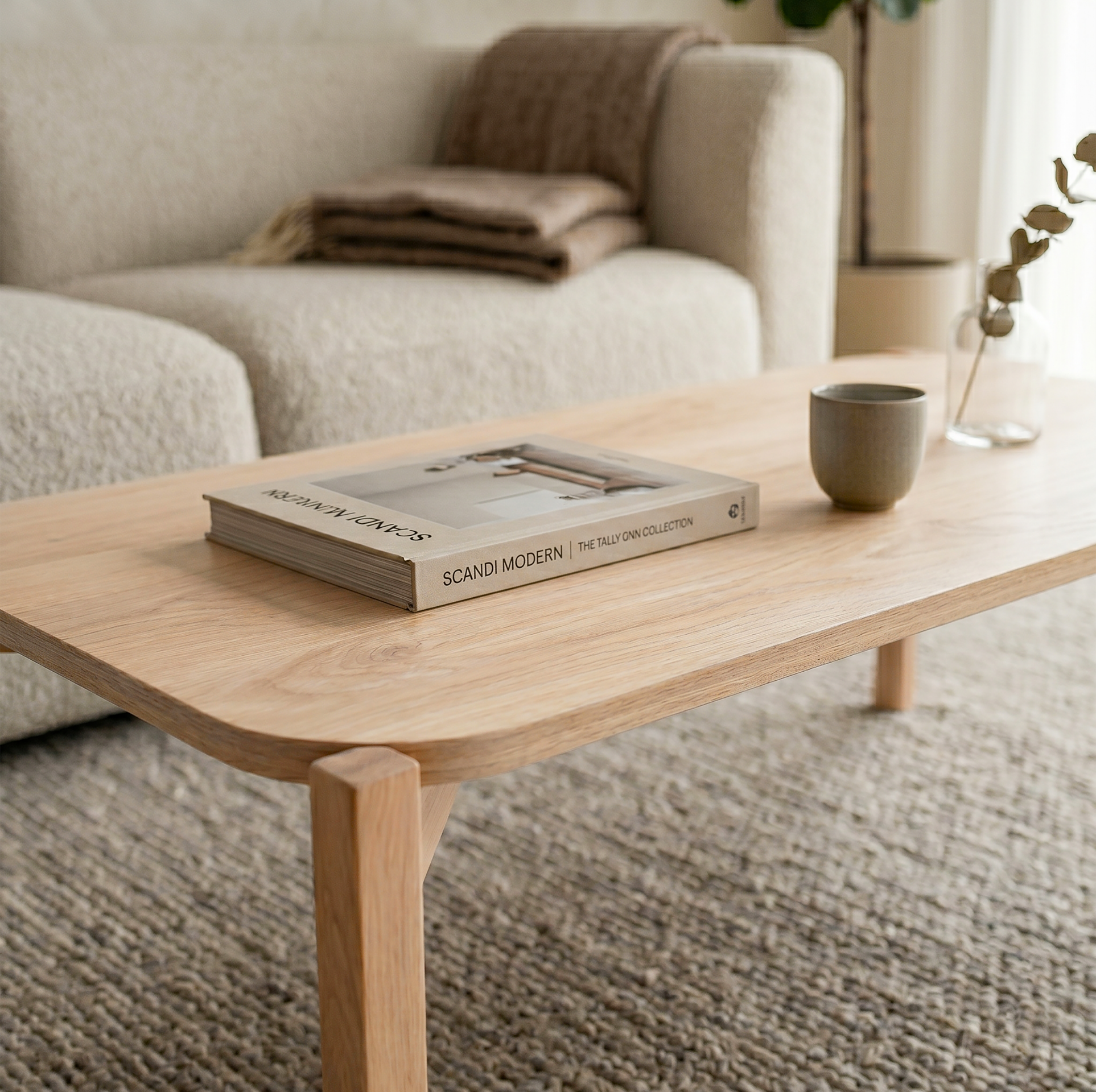 Mesa de Centro Rectangular Palu Roble