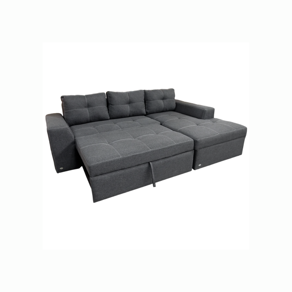 Sala Esquinera Gremory con Sofá Cama Gris