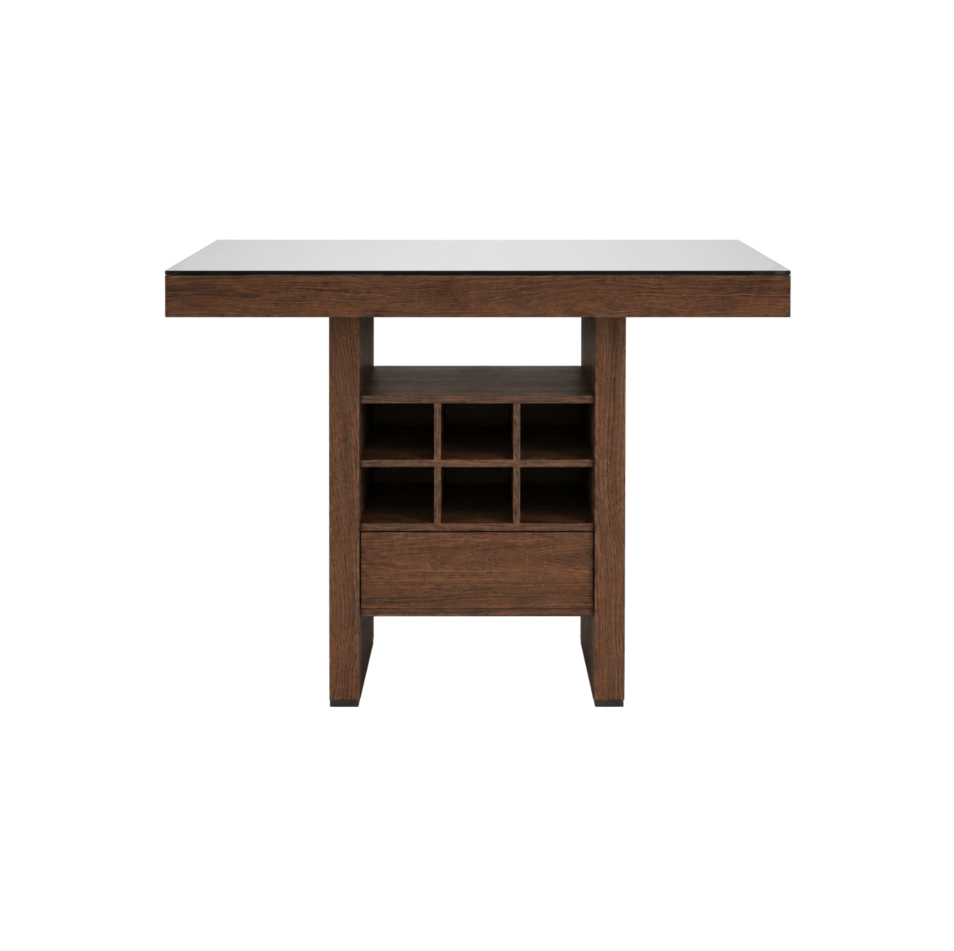 Mesa Alta Taipei con acabado en Nogal