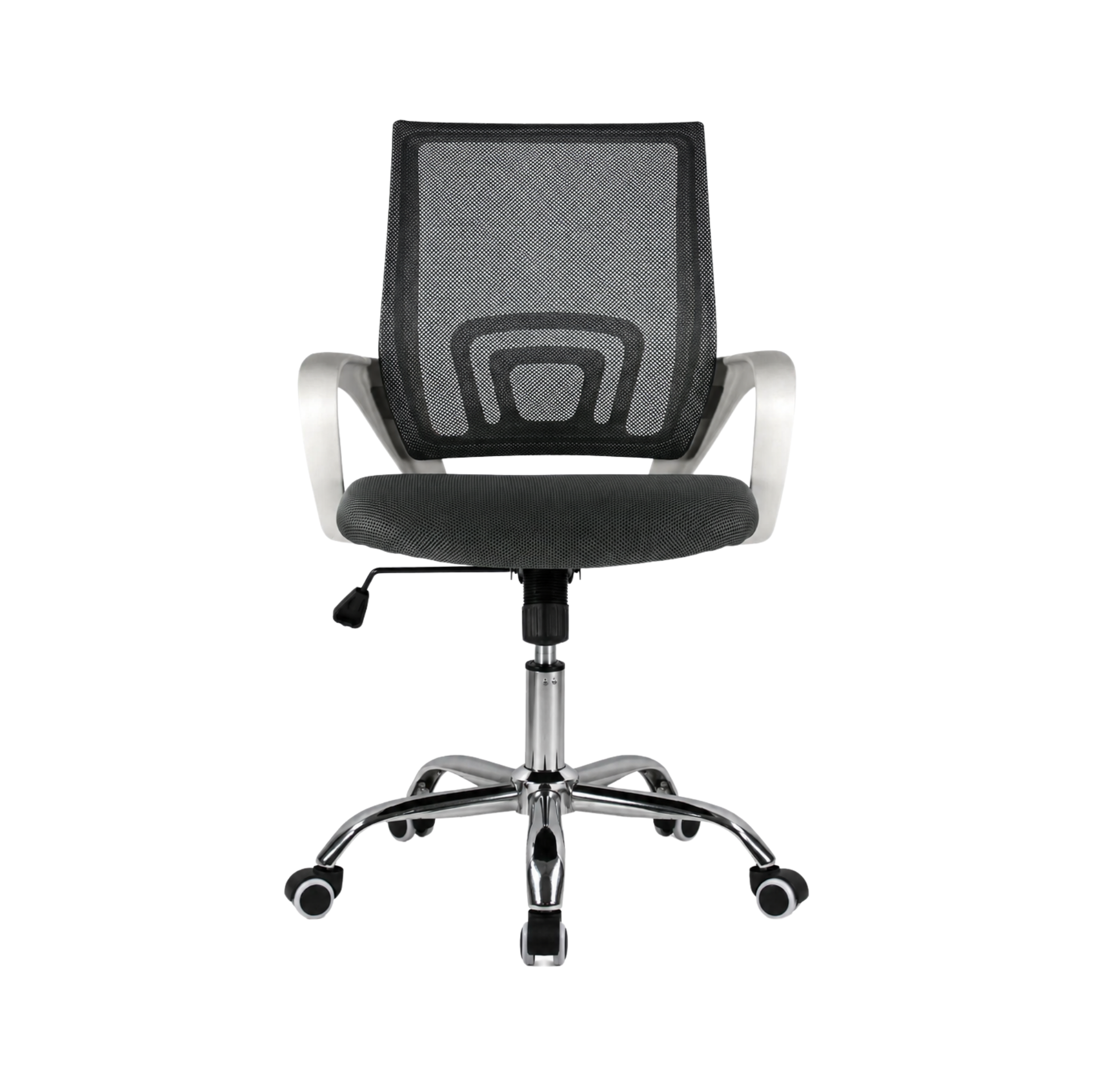 Silla de oficina Jeff color Gris/Blanca Pata Cromada