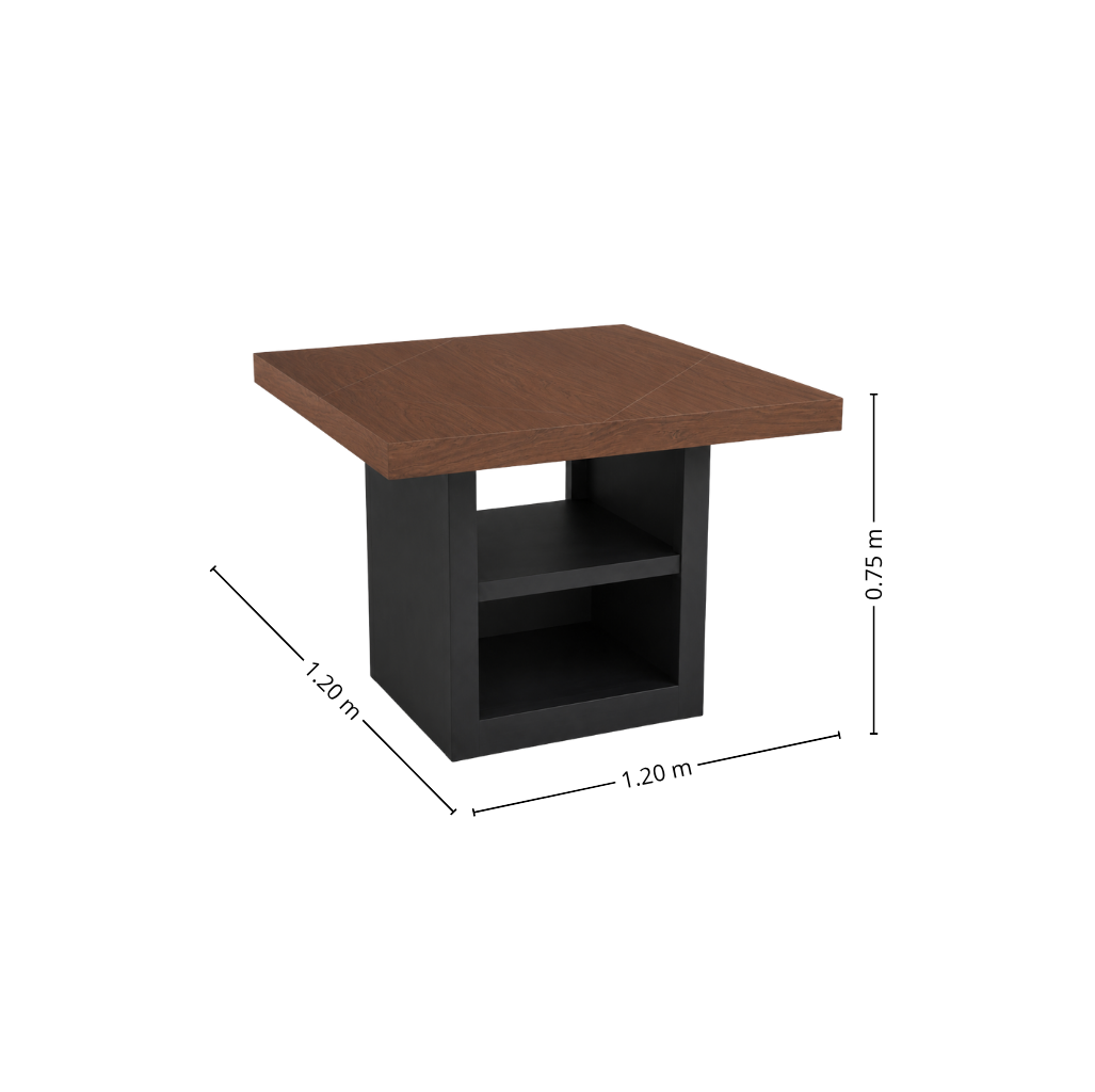 Mesa Kiub Melamina Tzalam c/negro