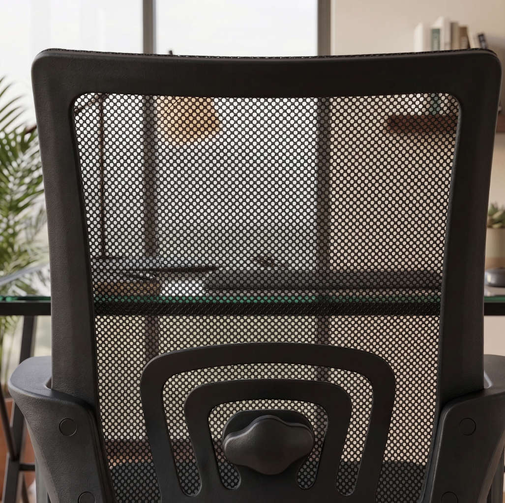 Silla de oficina Jeff Negra con pata cromada