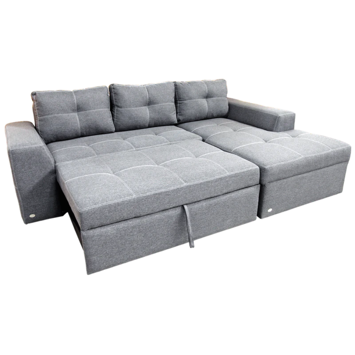 Sala Esquinera Gremory con Sofá Cama Gris