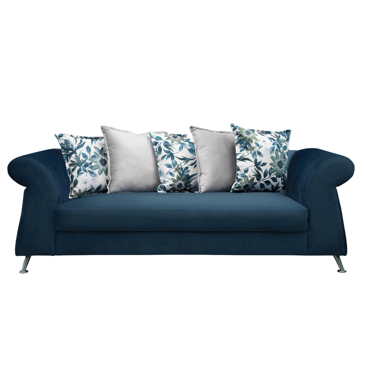 Sala Versage Sofá y Love Seat Gris con Turquesa