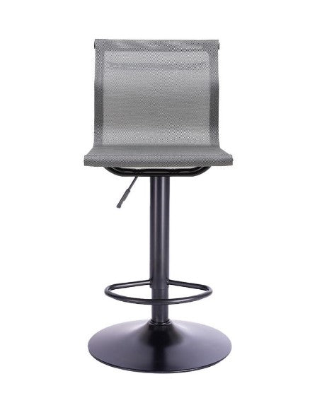 Paquete de 4 Bancos Para Barra Kent Plata con Base Negra Mate