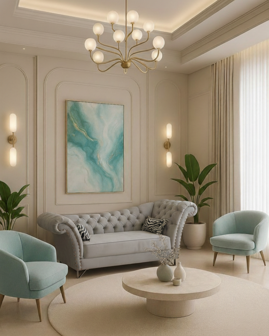 Diván Catherine Luxe Gris