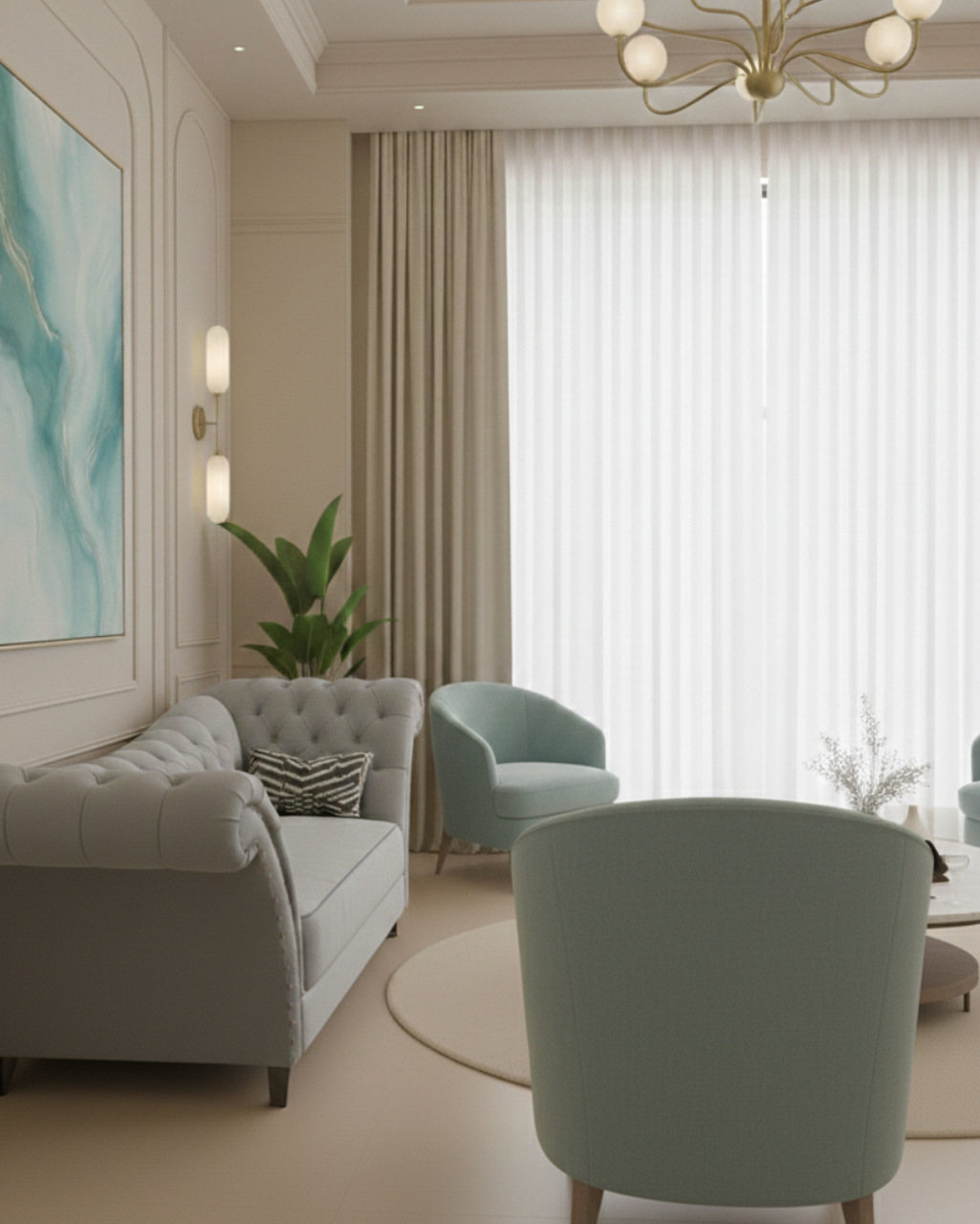 Diván Catherine Luxe Gris