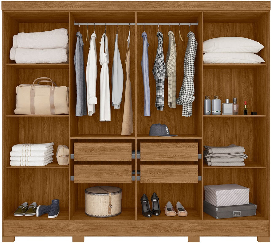 Armario Diplomata Freijo / off White (8 puertas y 4 cajones)