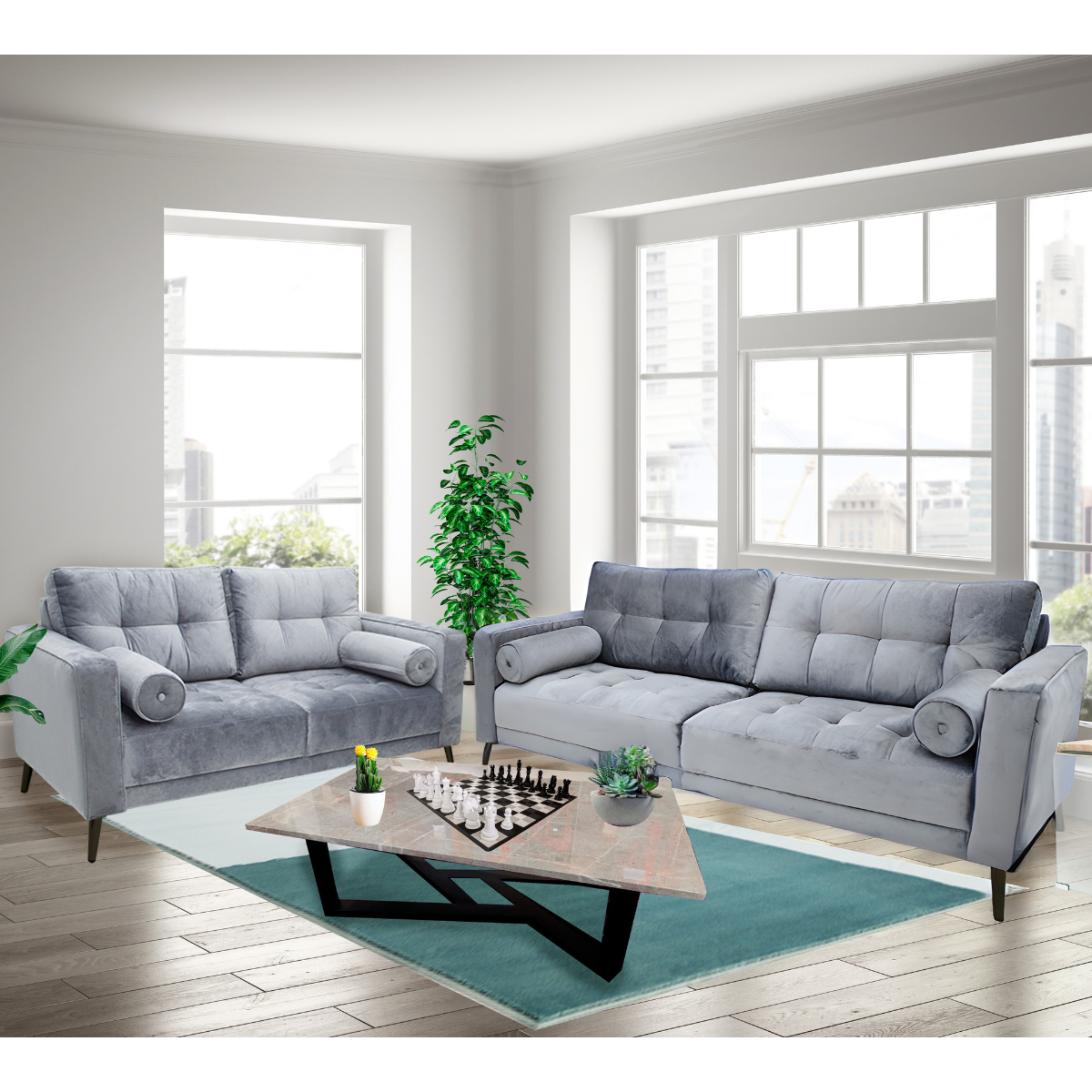 Sala Edimburg Sofá y Love Seat