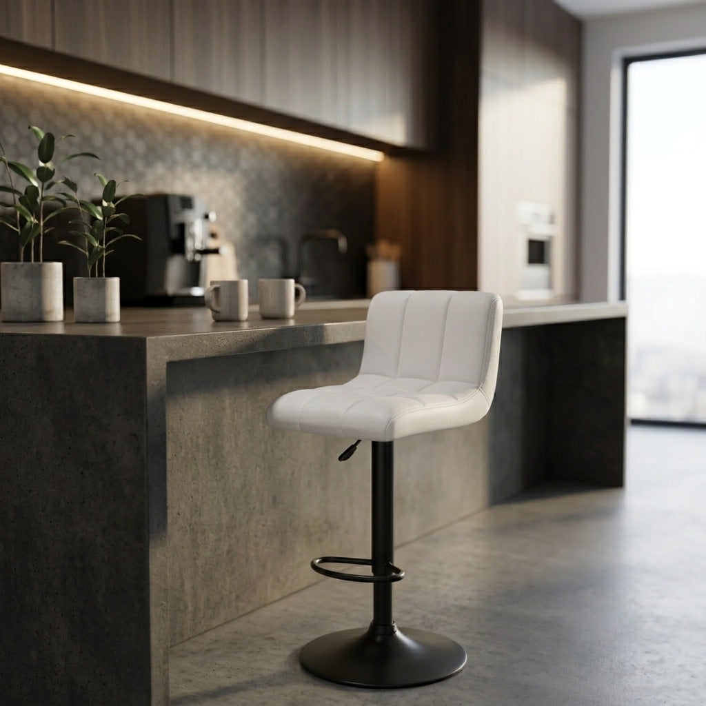Banco Lexy con asiento blanco