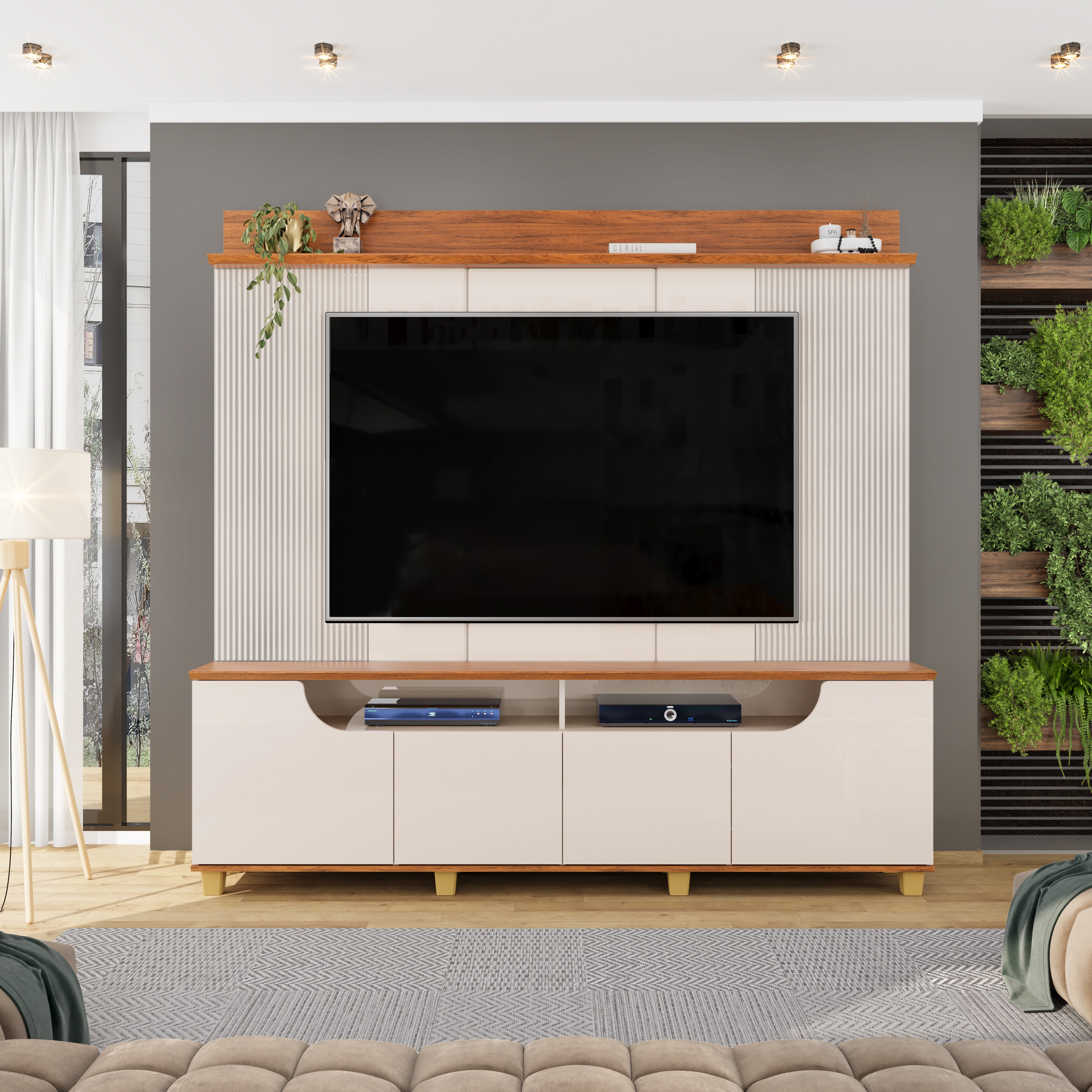 Centro de Tv Gama Freijo /Off White