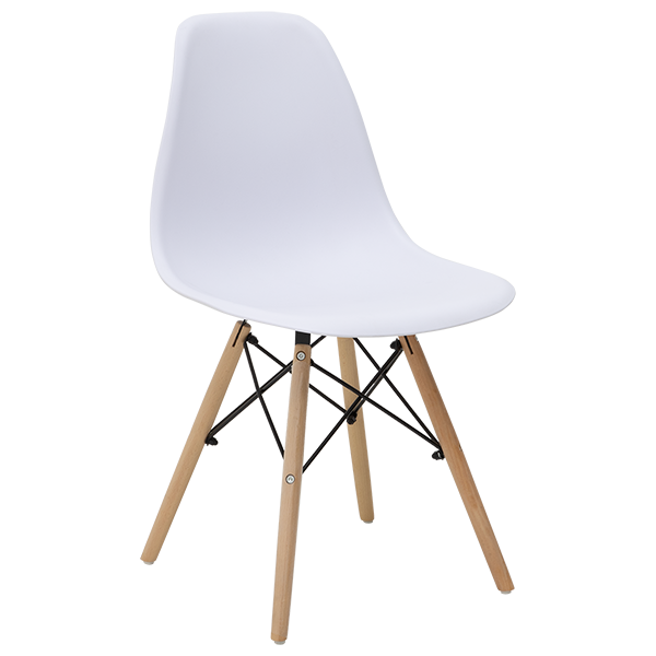 Paquete de Mesa Comedor Lana Nogal Claro + 6 sillas Croswod estilo Eames