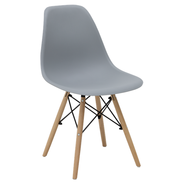 Paquete de Mesa Comedor Lana Nogal Claro + 6 sillas Croswod estilo Eames