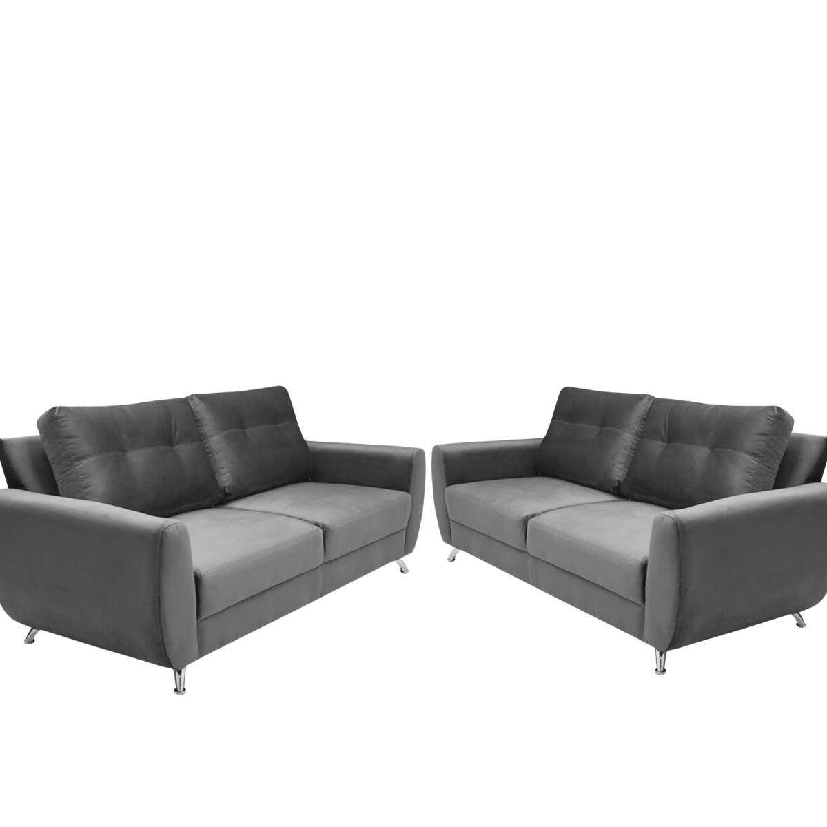 Sala Kenia Sofá y Love Seat Gris