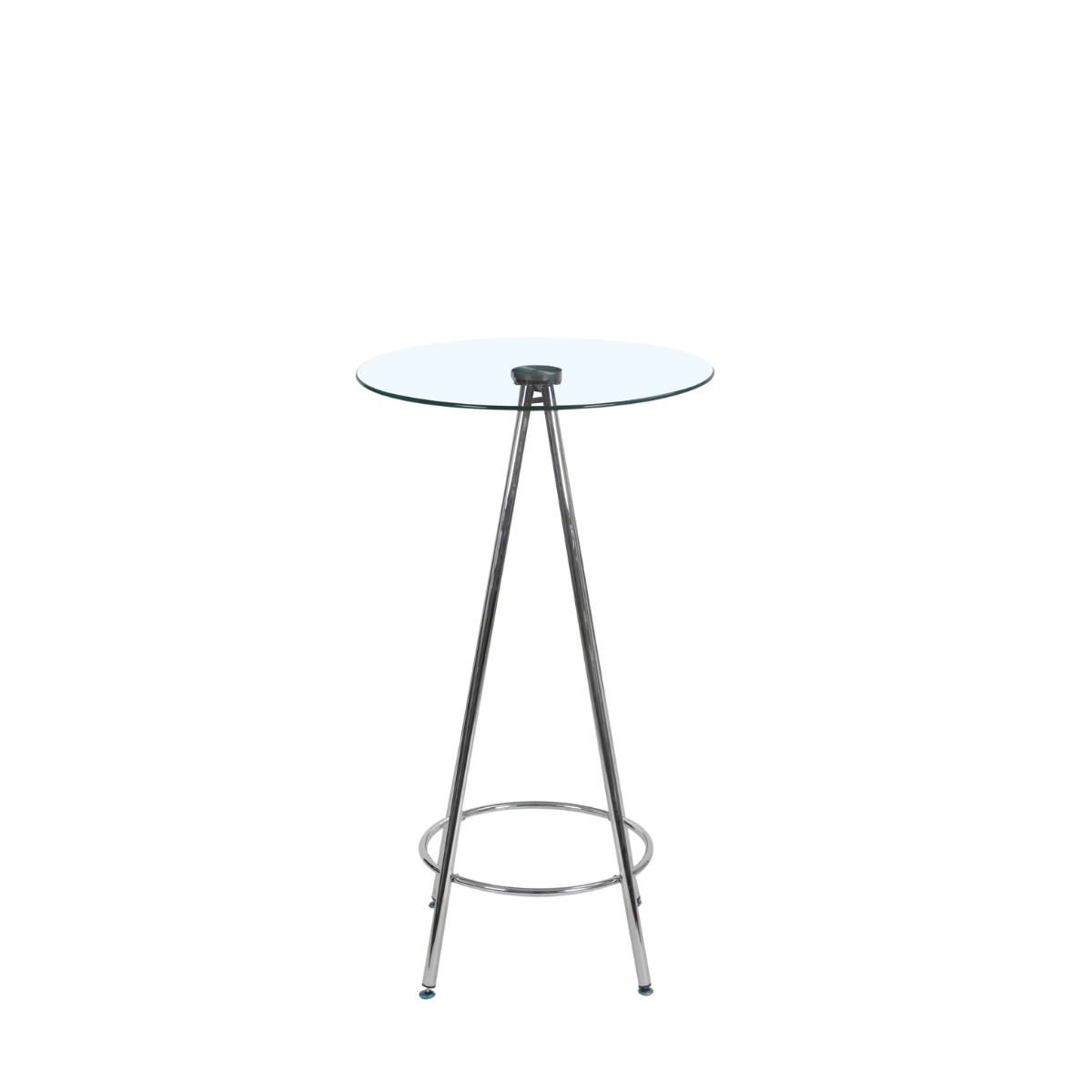 Mesa Alta Diam. 60 Redonda Base Cromada
