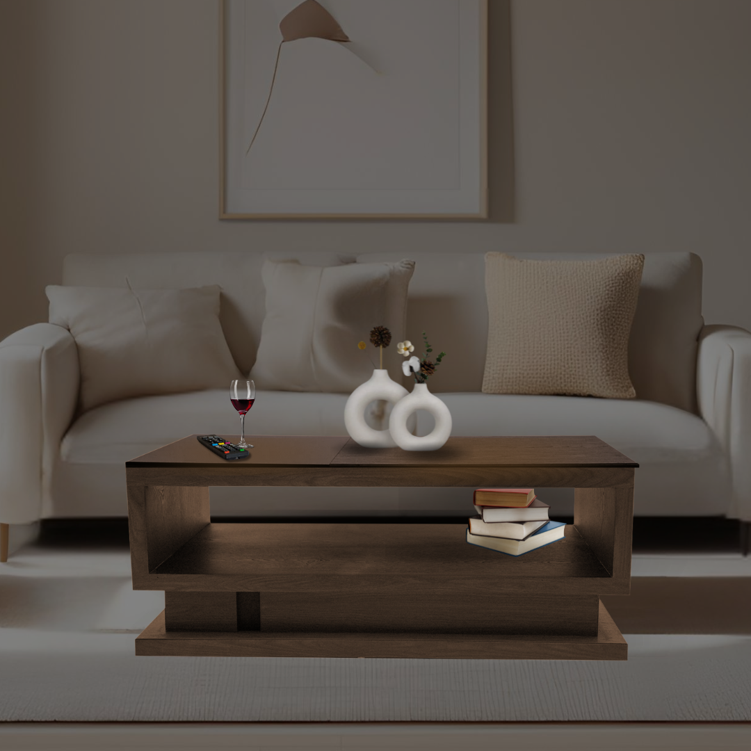 Mesa de Centro Katara III en acabado Nogal Café