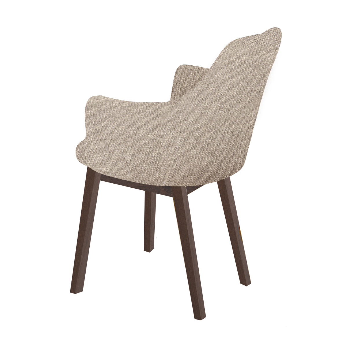 Silla Ontaro Beige / Pata Nogal