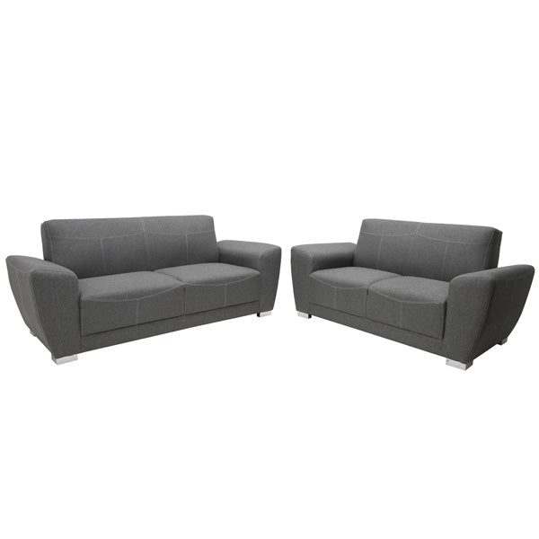 Sala Lugano Sofá y Love Seat Gris