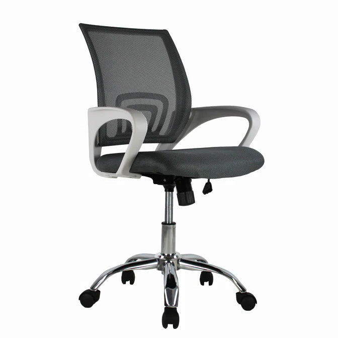Silla Ejecutiva Jeff color Gris pata cromada