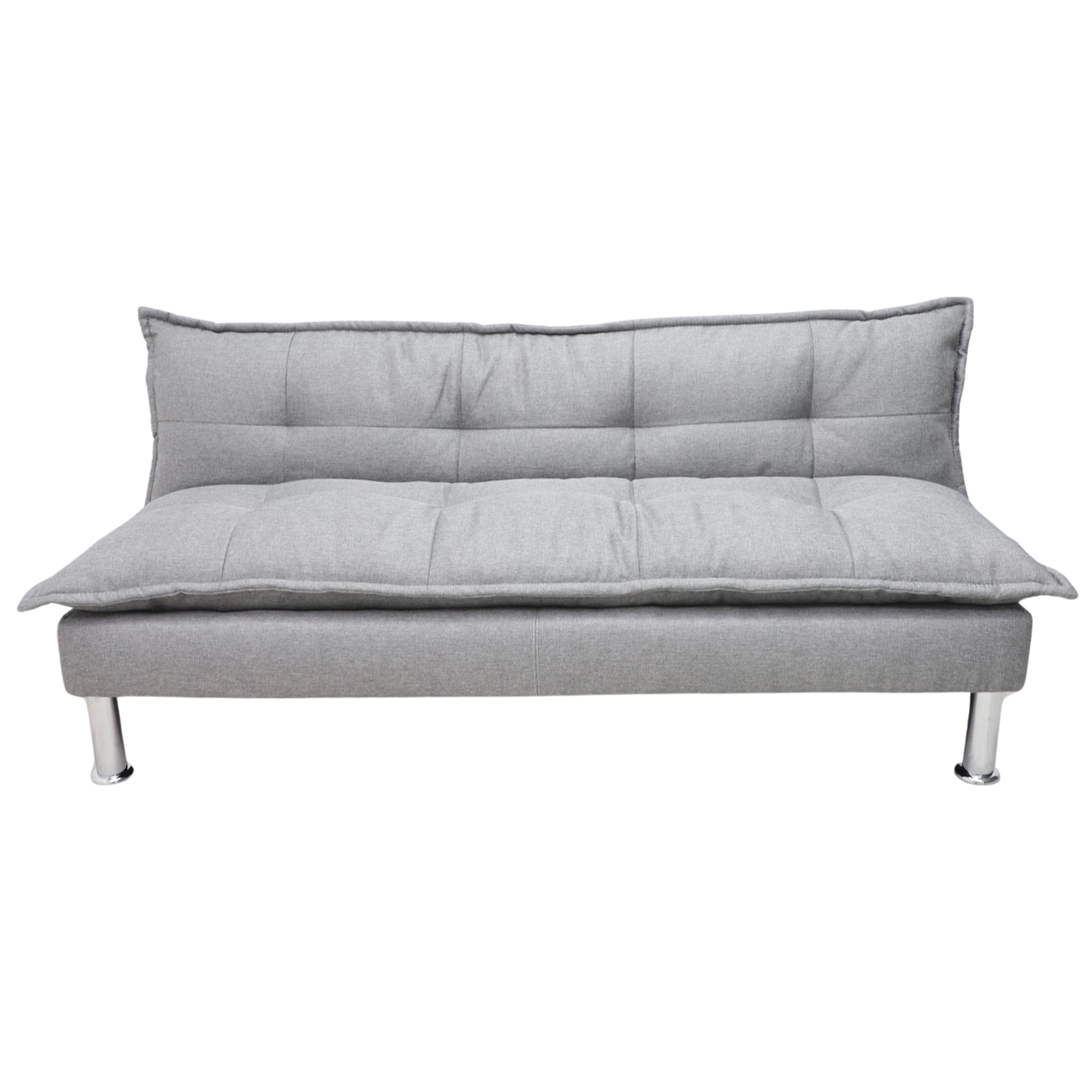 Sofá Cama Confi gris con base cromada