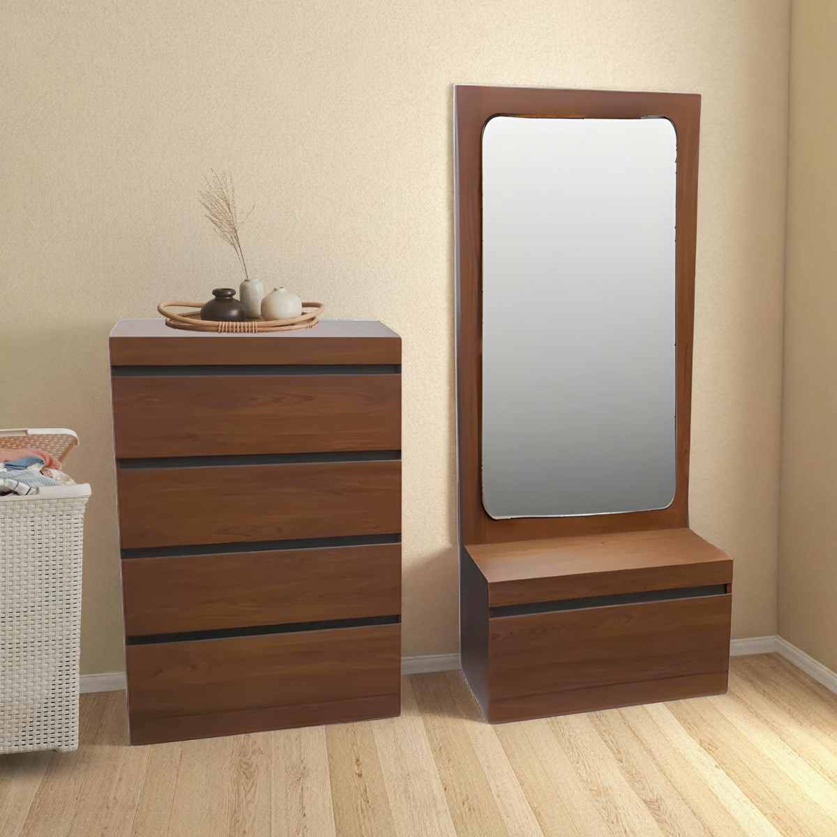 Tocador Vermont (Incluye: Cómoda y Marco c/espejo)