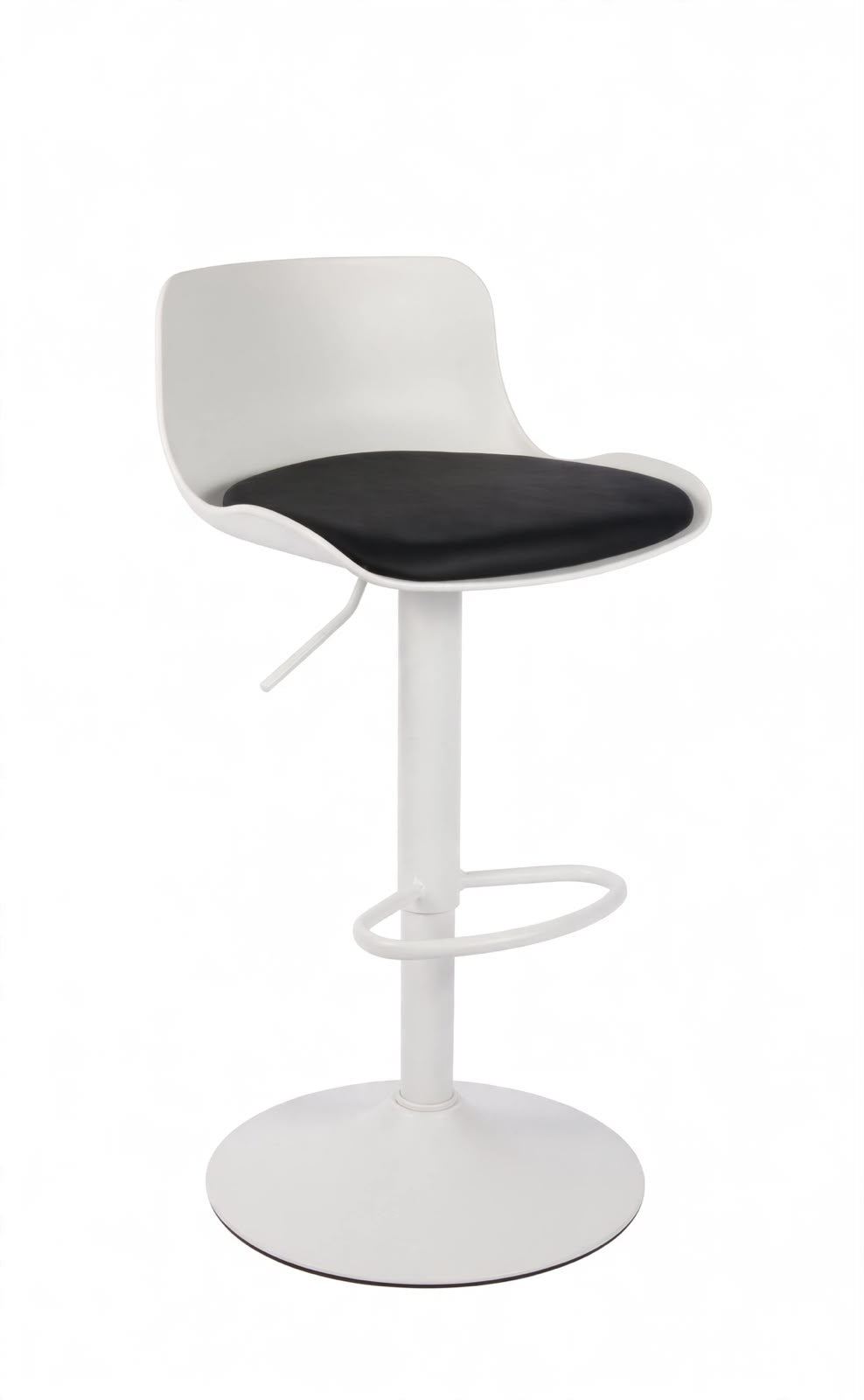 Banco Rick Blanco con asiento Negro