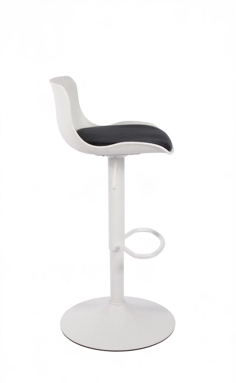 Banco Rick Blanco con asiento Negro