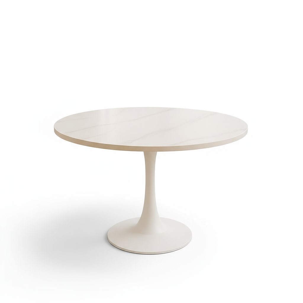 Mesa Redonda Armani 80D – Piedra Sinterizada y Base Metálica Premium