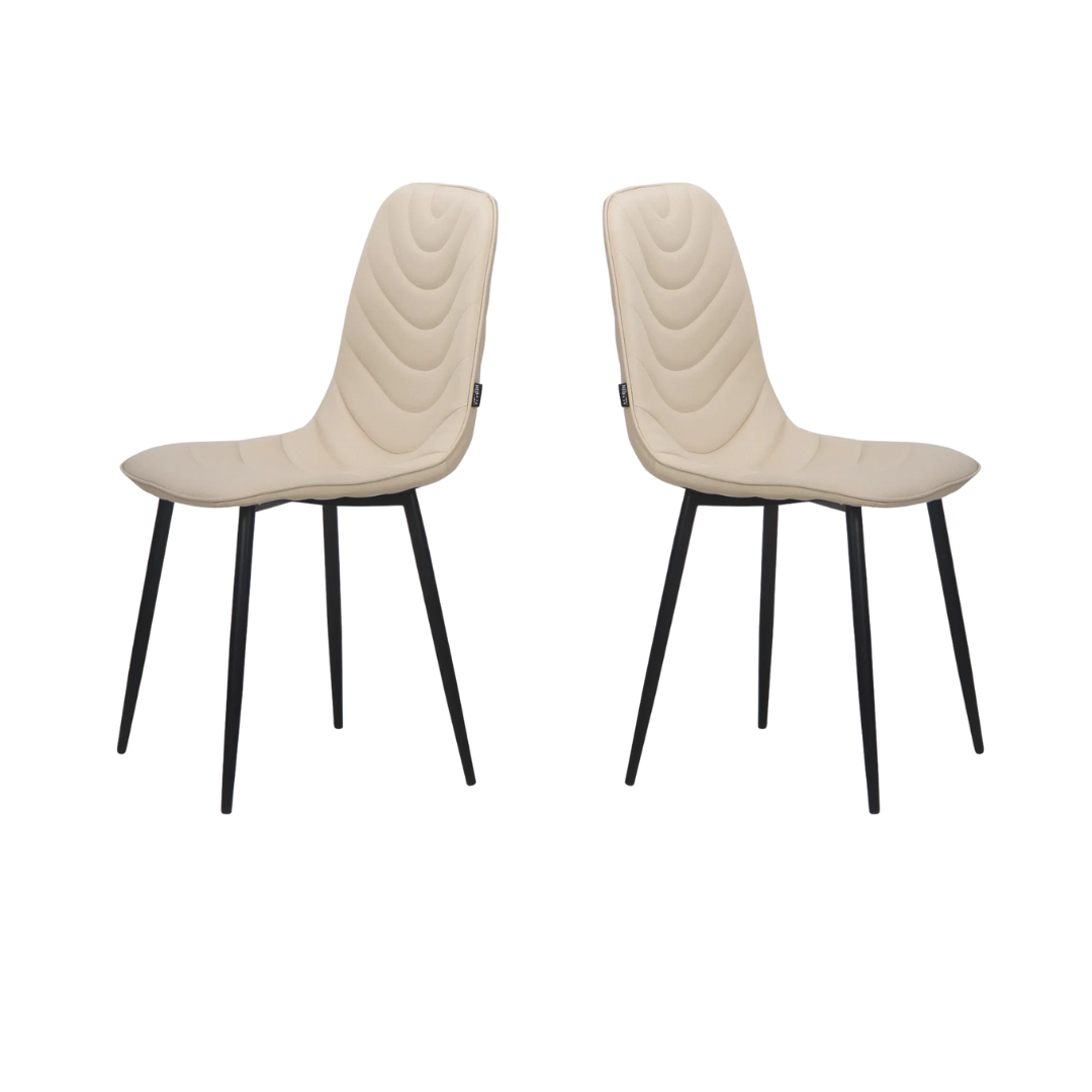 Paquete de 2 Sillas para Comedor Lia Beige
