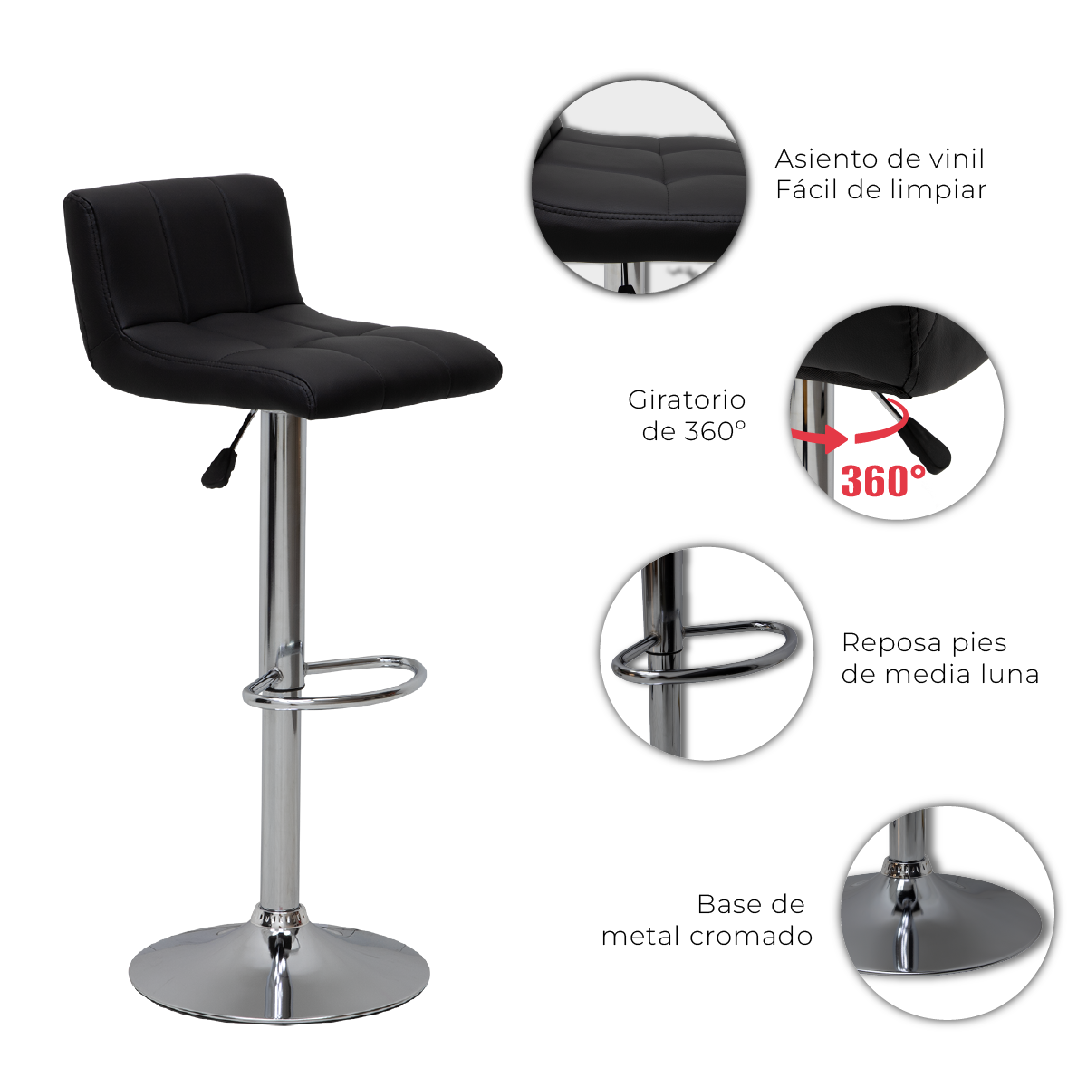 Paquete de 4 Bancos Para Barra Lexy