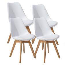 Paquete 4 Sillas De Madera Para Comedor Capri Estilo Eames Hood