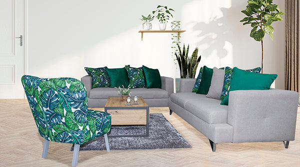 Sala Vittale Sofá y Love Seat Dark Green