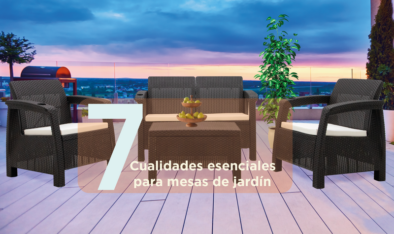 7 Cualidades esenciales para mesas de jardín