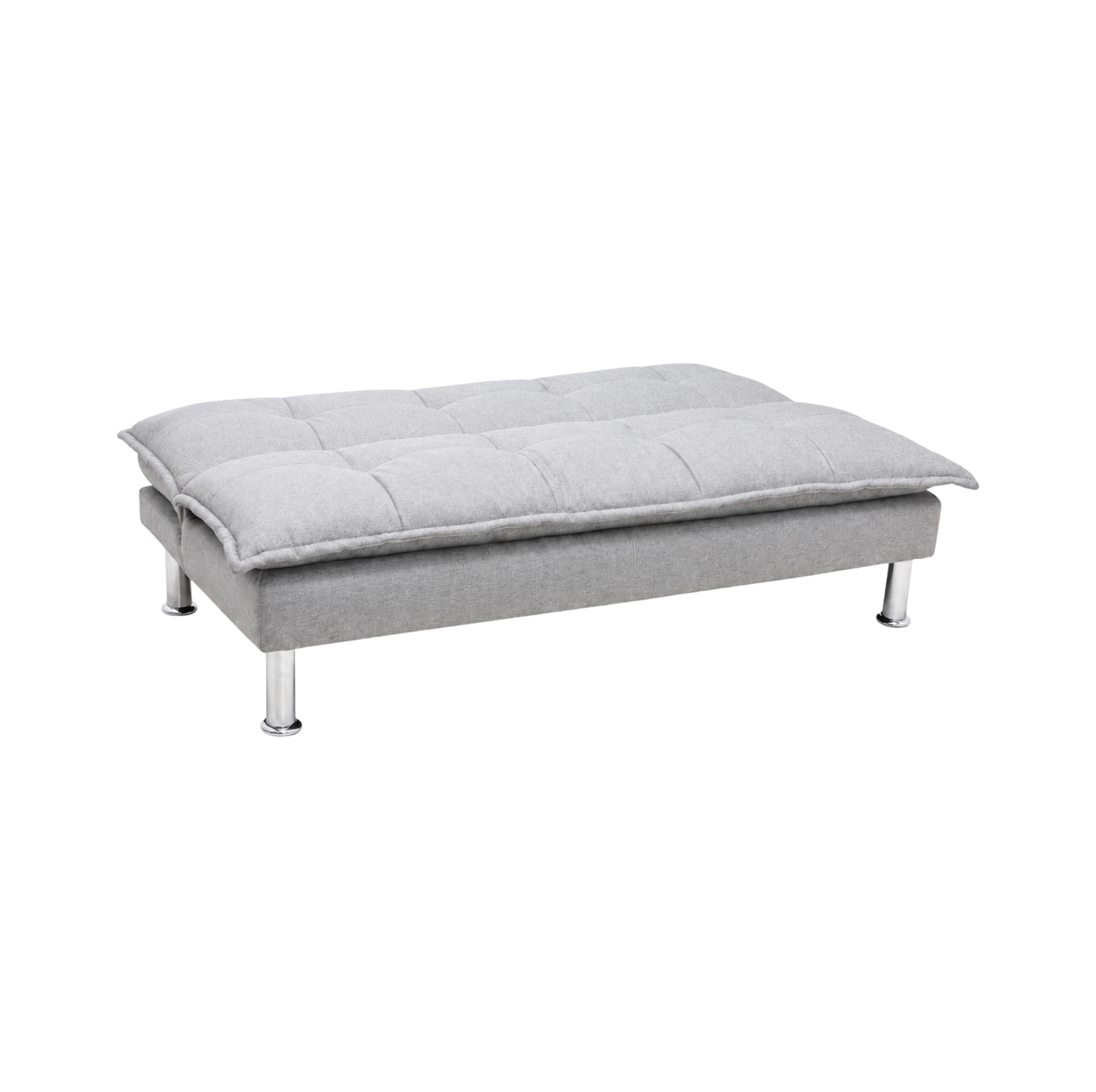 Sofá Cama Confi gris con base cromada
